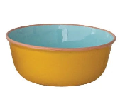 Enameled Stainless Steel Bowl w/ Colored Edge