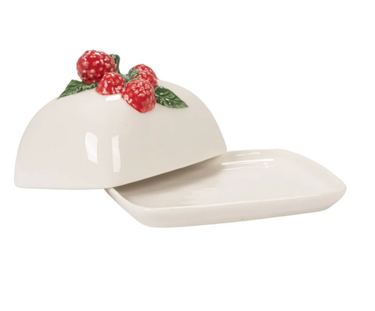 Raspberry Kissed Butter Dish