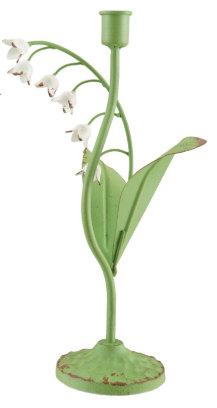 Metal Lily of the Valley Taper Holder