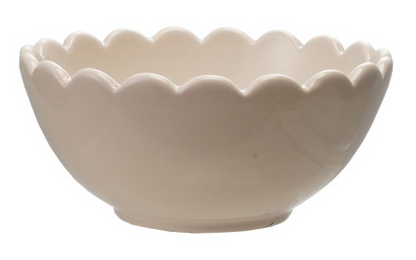 Stoneware Scalloped Bowl