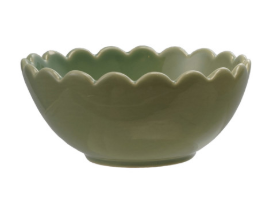 Stoneware Scalloped Bowl