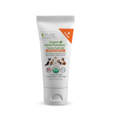 Pure & Natural Organic Tooth Gel and Bamboo Toothbrush for Small Dogs