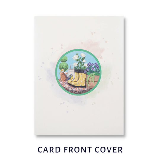 Spring Wellies Pop Up Card