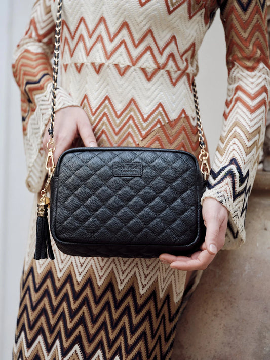 Pom London Strap - Gold Chain Black Weave