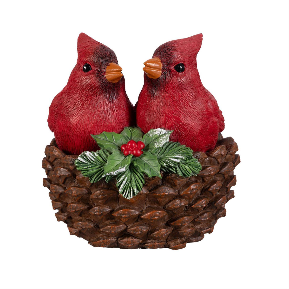 Snowbirds Cardinal Couple in Basket