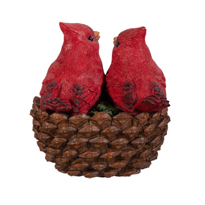 Snowbirds Cardinal Couple in Basket