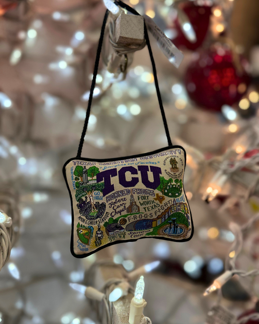 TCU Mini Pillow Ornament