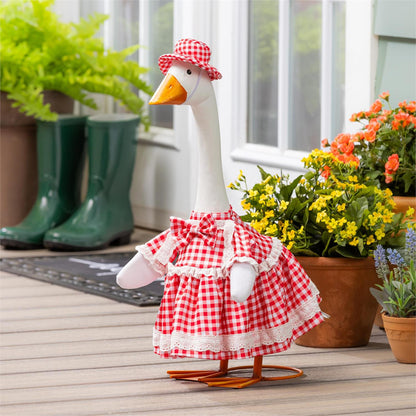 Porch Goose Outfit - Plaid Dress