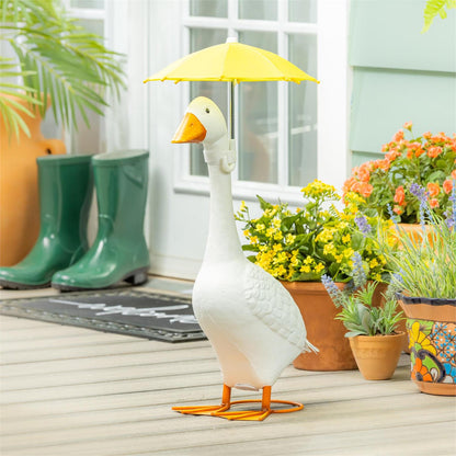 Porch Goose Yellow Umbrella