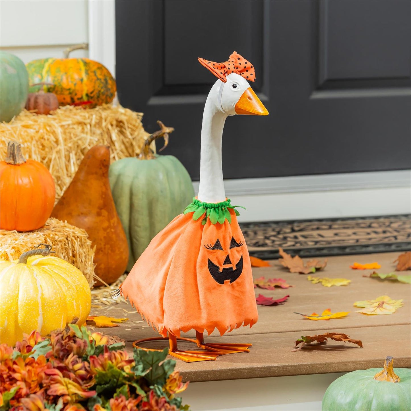 Porch Goose Outfit - Pumpkin Poncho
