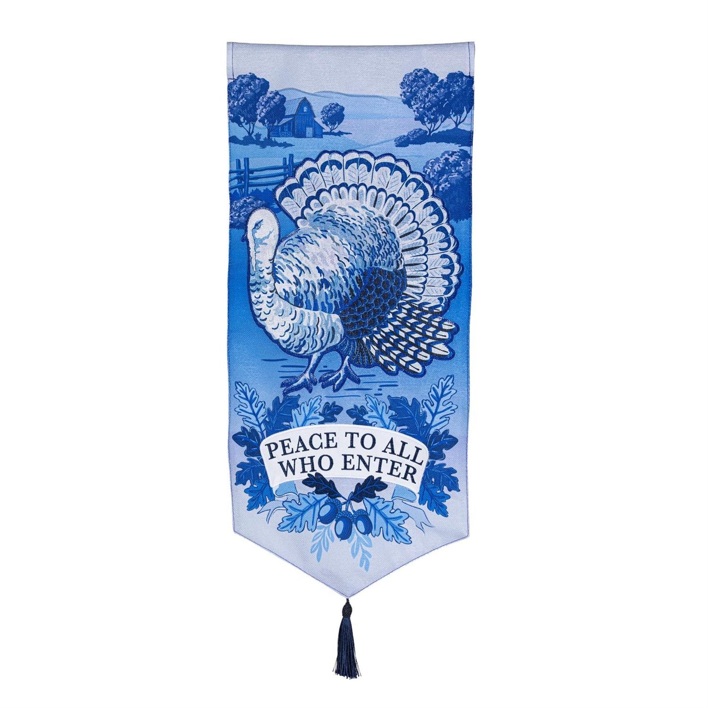 Chinoiserie Thanksgiving Turkey Garden Flag
