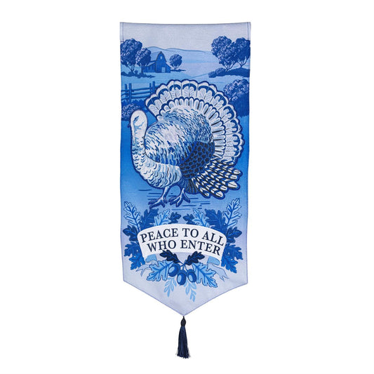 Chinoiserie Thanksgiving Turkey Garden Flag