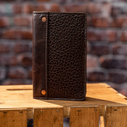 Mission Mercantile Leather Goods Theodore Leather Passport Wallet - Espresso