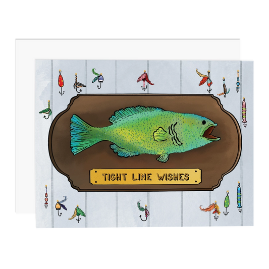 Tight Line Wishes Greeting Card