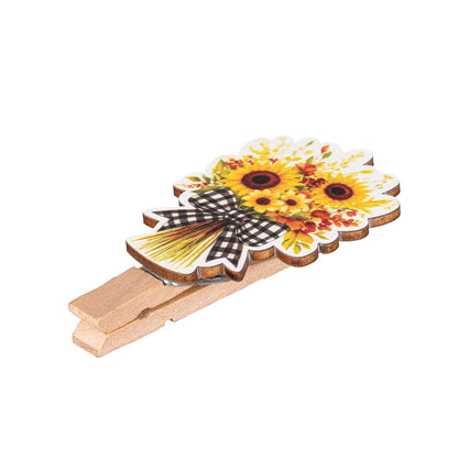 Set Of Three Wood Bag Clips