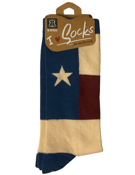 Cream Texas Flag Socks
