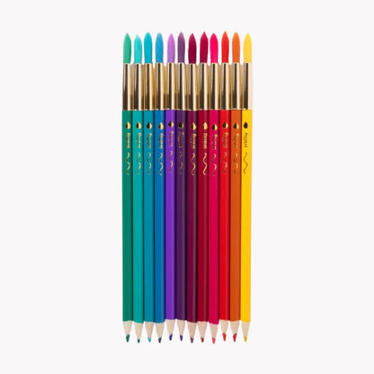 Watercolor Pencil + Paintbrush
