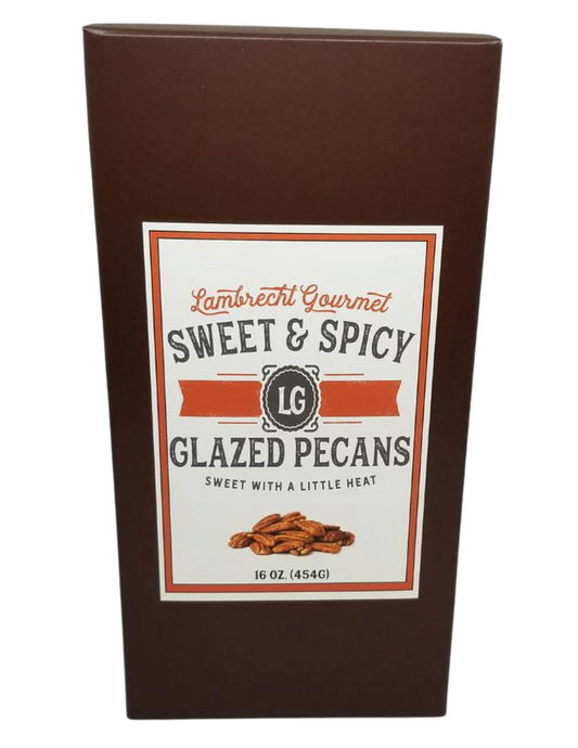 Sweet and Spicy Glazed Pecans 8oz Box
