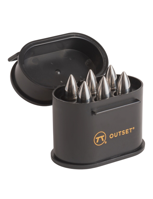Bullet Whiskey Chillers W/Artillery Storage Case 6 Piece