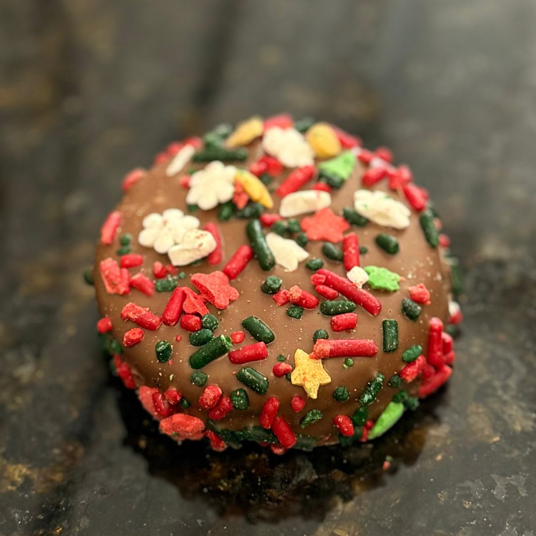 Holiday Sprinkle Chocolate Dipped Oreo