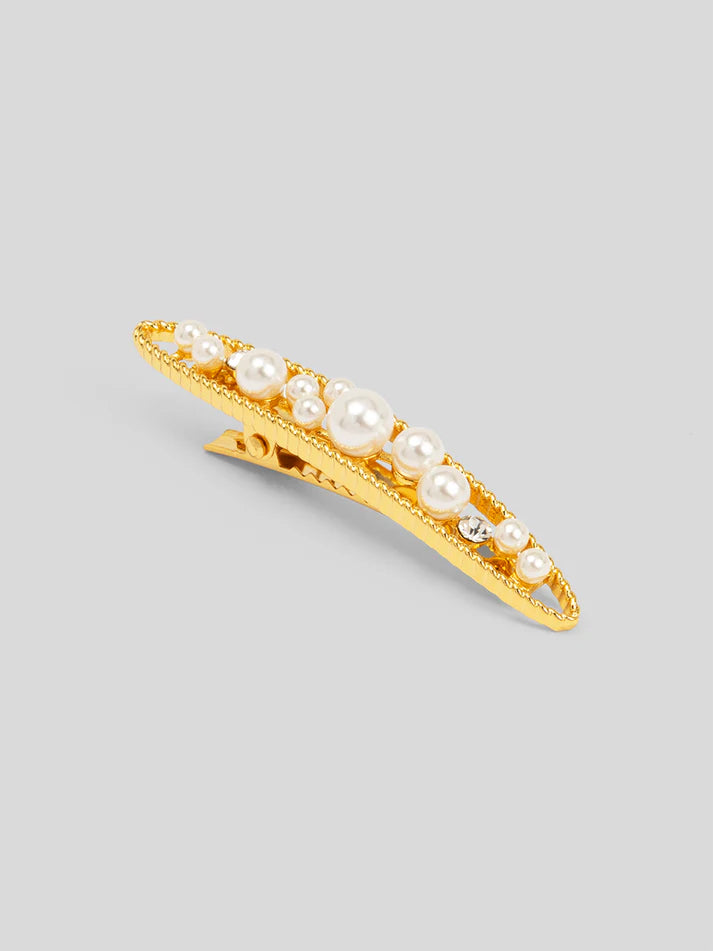 Pearl Cluster Crystal Hair Clip