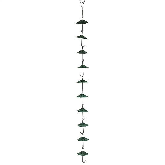 Verdigris Green Umbrella Rain Chain