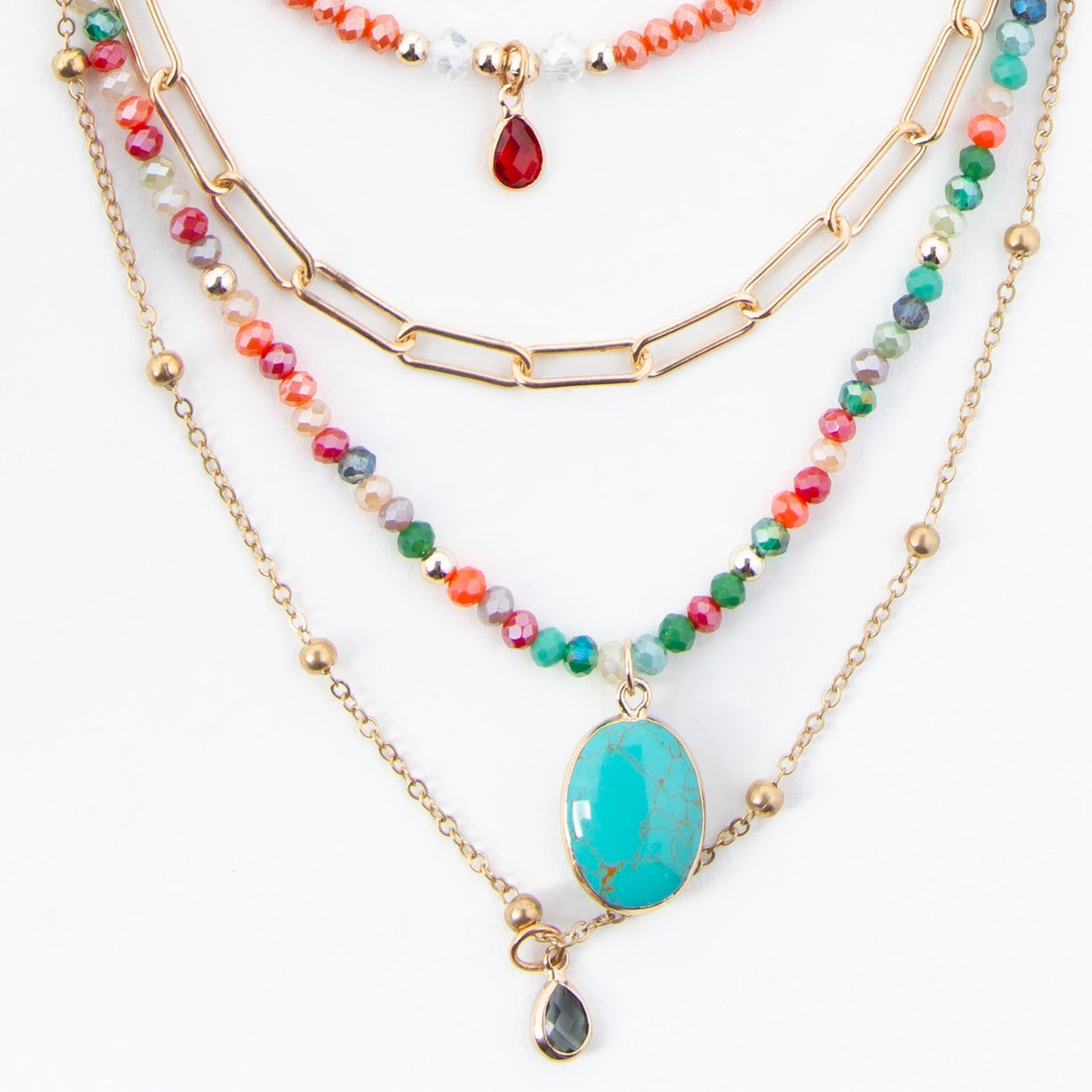 Sima Multi-Layered Beaded Necklace