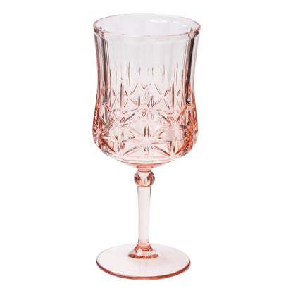 Traditional Classic Blush Pink Tumblers, Wine and Cocktail Glasses & Pitcher