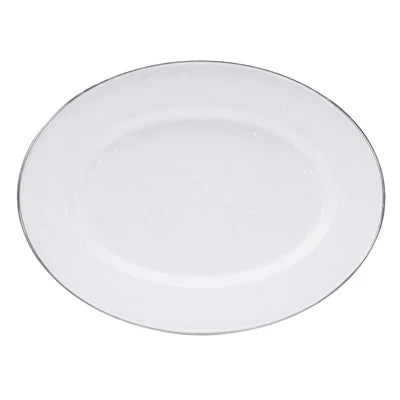 Solid Oval Platter, White