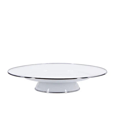 Solid White Cake Plate