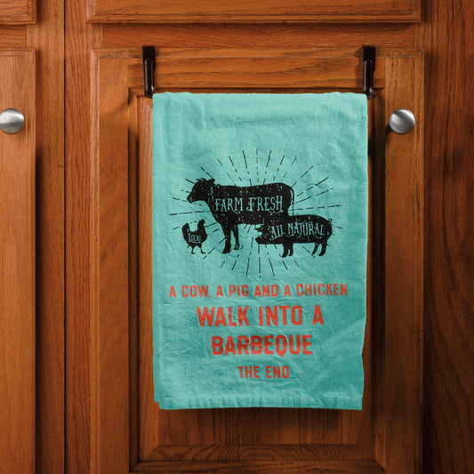 Walk Into A Barbeque The End Kitchen Towel