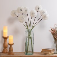 35" White Dandelion Artificial