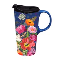 Wildflower Garden Ceramic Travel Mug & Gift Box, 17 OZ.