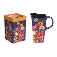 Wildflower Garden Ceramic Travel Mug & Gift Box, 17 OZ.