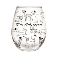 Wine, Walk, Repeat Stemless Glass  Gift Box; 17 oz.