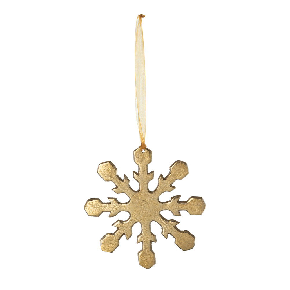 5.5" by 5.5" Gold Snowflake Ornament