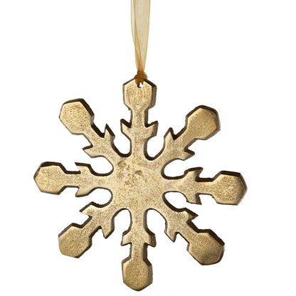 5.5" by 5.5" Gold Snowflake Ornament