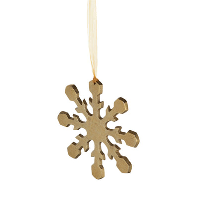 5.5" by 5.5" Gold Snowflake Ornament