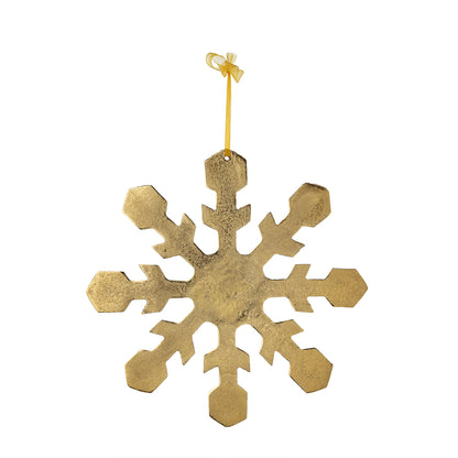 10.5x10.5" Gold Snowflake Ornament Decor