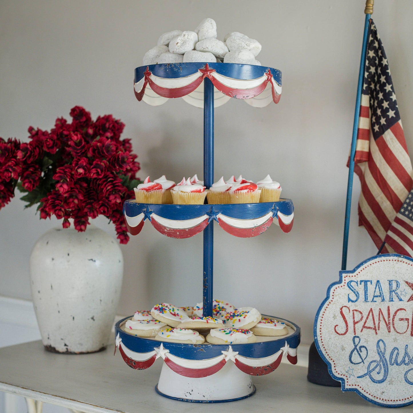 Patriotic Three Tier Tray