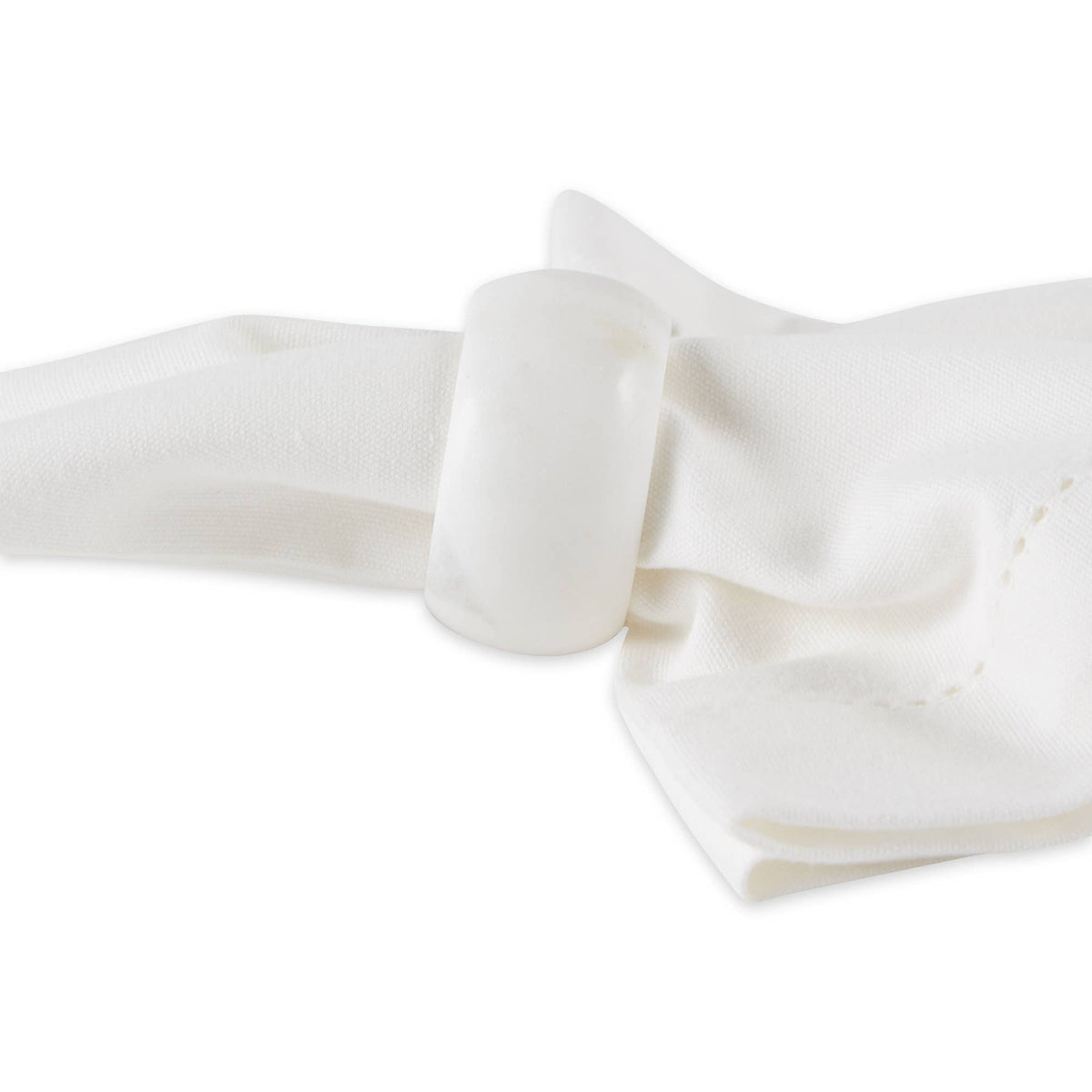 White Marble Napkin Ring