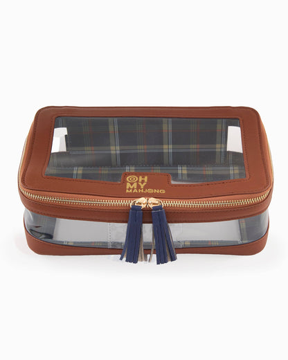 Mahjong Cognac Tile Storage Bag