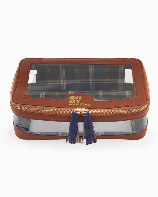 Mahjong Cognac Tile Storage Bag