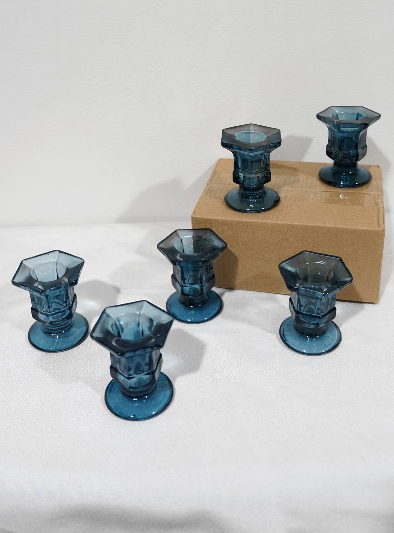 Glass Candlestick Taper Candle Holders