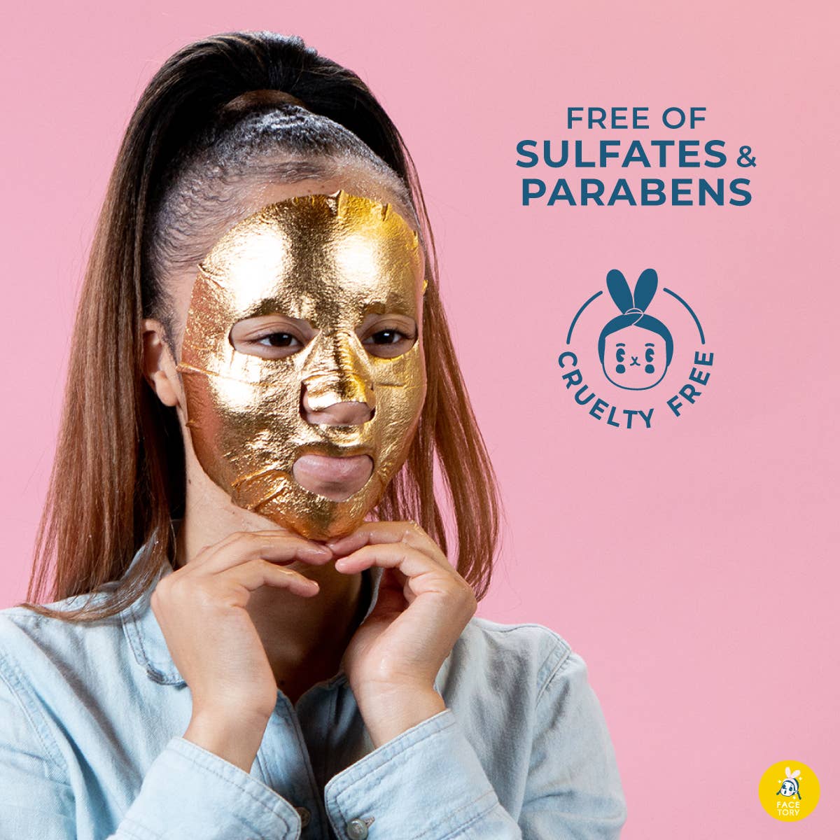 K-Beauty Brightening Gold Foil Sheet Mask - Be Bright Be You