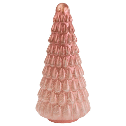 Glass Tree Christmas - Coral Pink