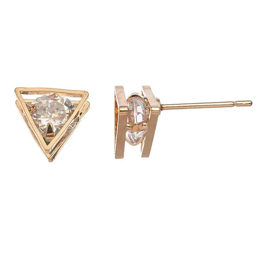 Dazzlers Triangle Frame Stud Earrings