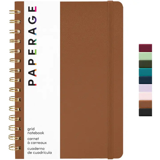 Spiral Bound Hardcover Grid Journal