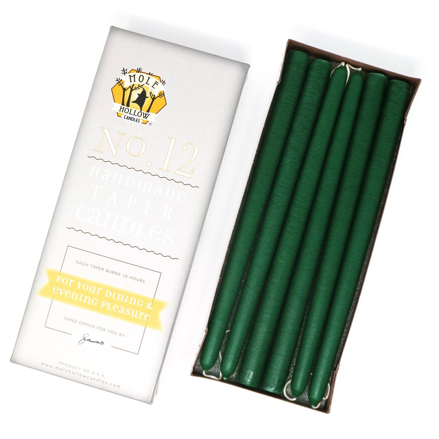 Emerald Green - Taper Candles