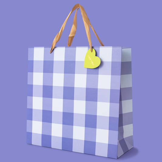 Blue Gingham Gift Bags - Large